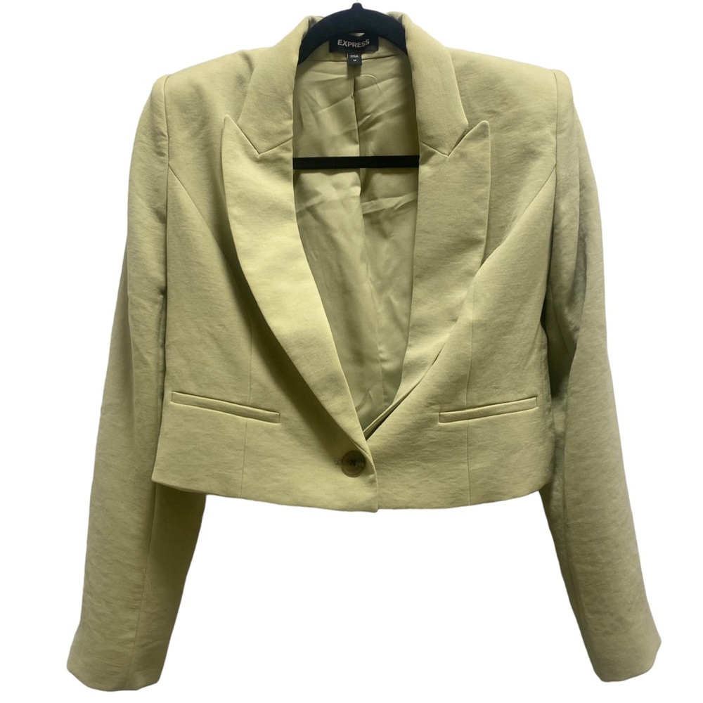 Express Size Medium Peak Lapel One Button Cropped… - image 4